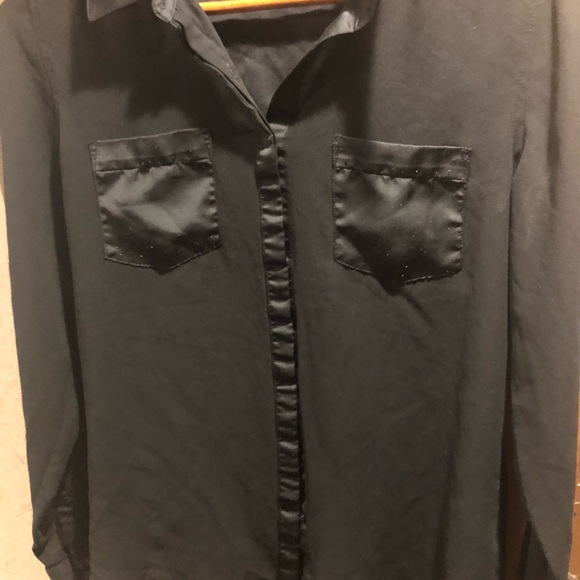 Sheer Black GUESS Button-up - Picture 5 of 5